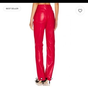 Red Faux Leather Pants from AFRM. Never worn. NWT